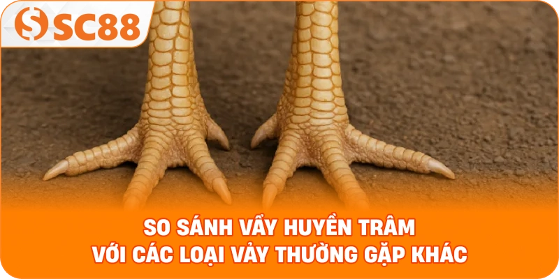 so sánh vẩy huyền trâm với các loại vảy thường gặp khác